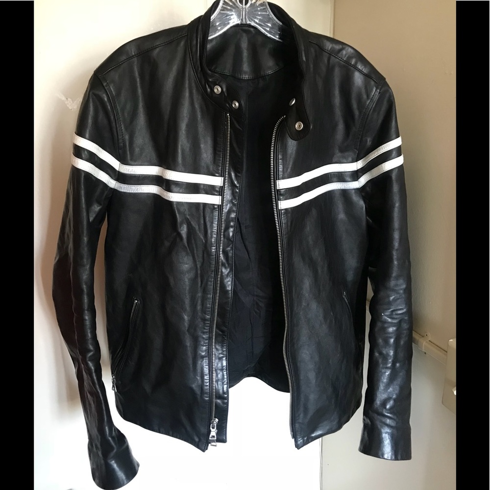 Real Genuine men’s leather bikers jacket